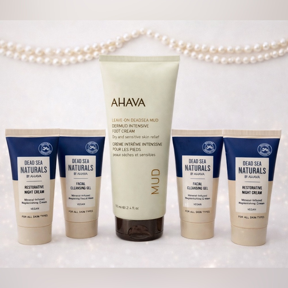 ✨ AHAVA Dead Sea Skincare Bundle | Foot Cream + Cleanser & Night Cream Bundle 🎀